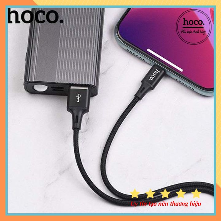 Cáp Sạc Nhanh Dây Dù Micro USB 3.0A Micro Hoco DU10 Max - 2M- Chính Hãng