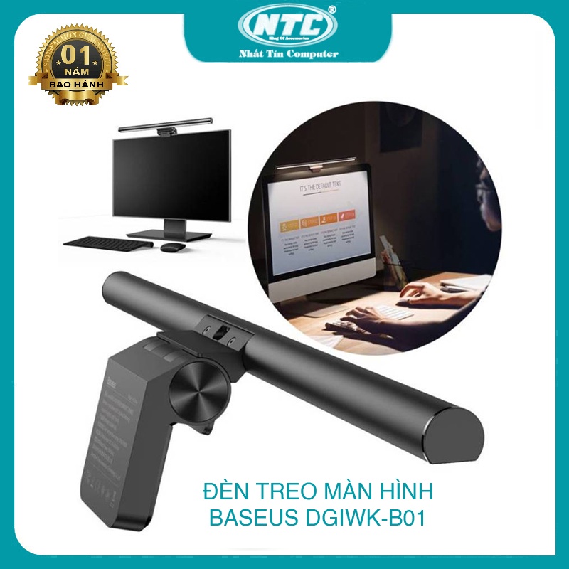 Đèn led treo màn hình trợ sáng Baseus DGIWK-B01 chống mỏi mắt - đọc sách/ dùng văn phòng (2 màu tùy chọn)