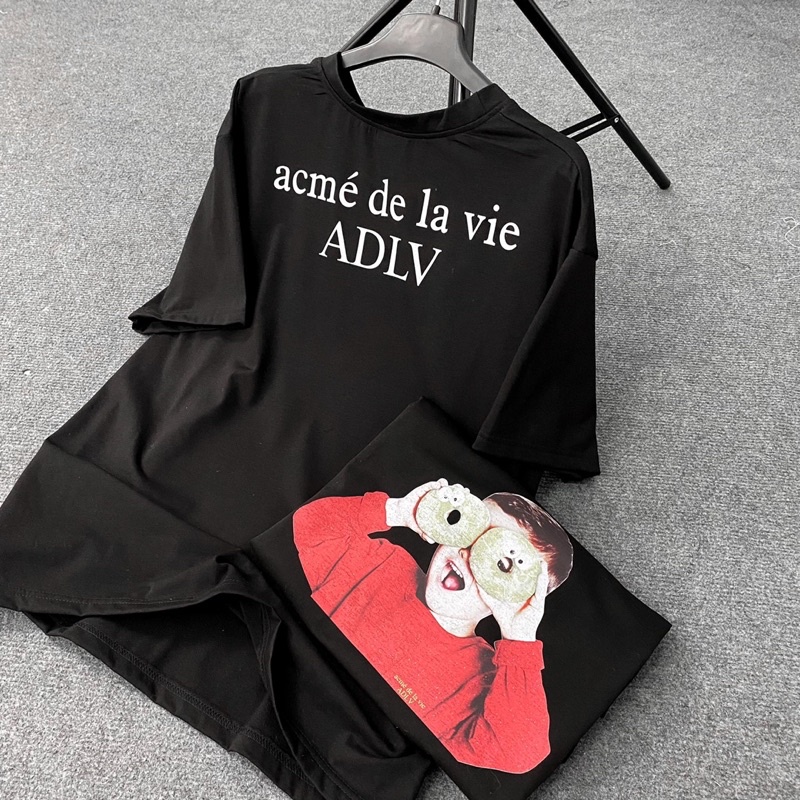 [Mã SKAMSALE07 giảm 10% TỐI ĐA 100K đơn150K] Áo thun tay lỡ ADLV Donut Đỏ MSW Town, T Shirt cotton nam nữ unisex | BigBuy360 - bigbuy360.vn