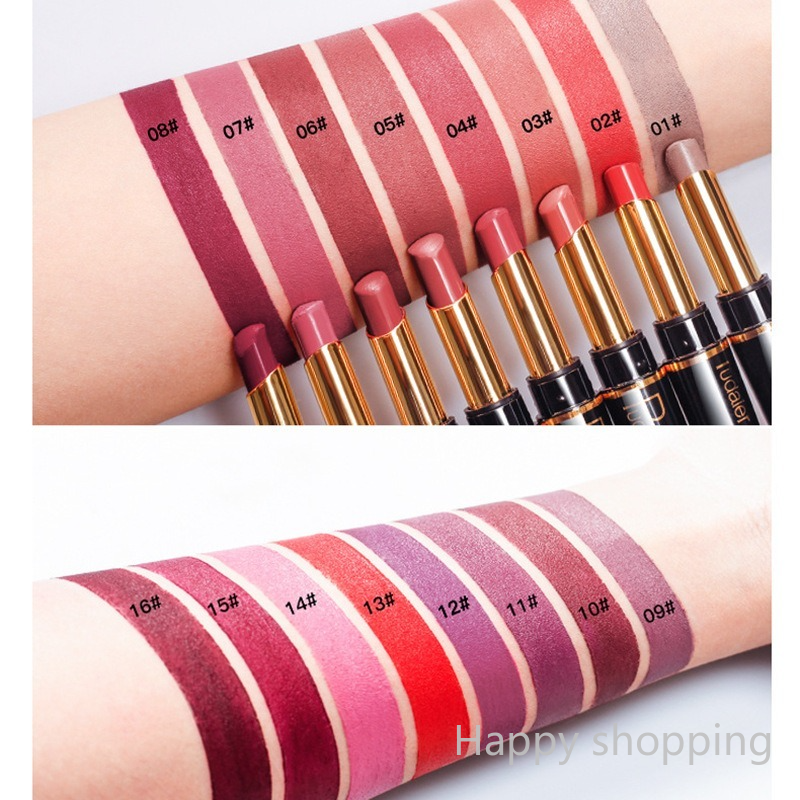 (Hàng Mới Về) Son Môi Kiêm Bút Kẻ Viền Môi Hai Đầu Không Dính Cốc Tiện Dụng | BigBuy360 - bigbuy360.vn