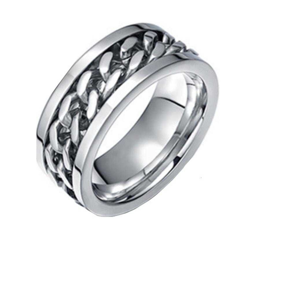 Nhẫn đeo tay bằng thép không gỉ thời trang cá tính cho cặp đôi