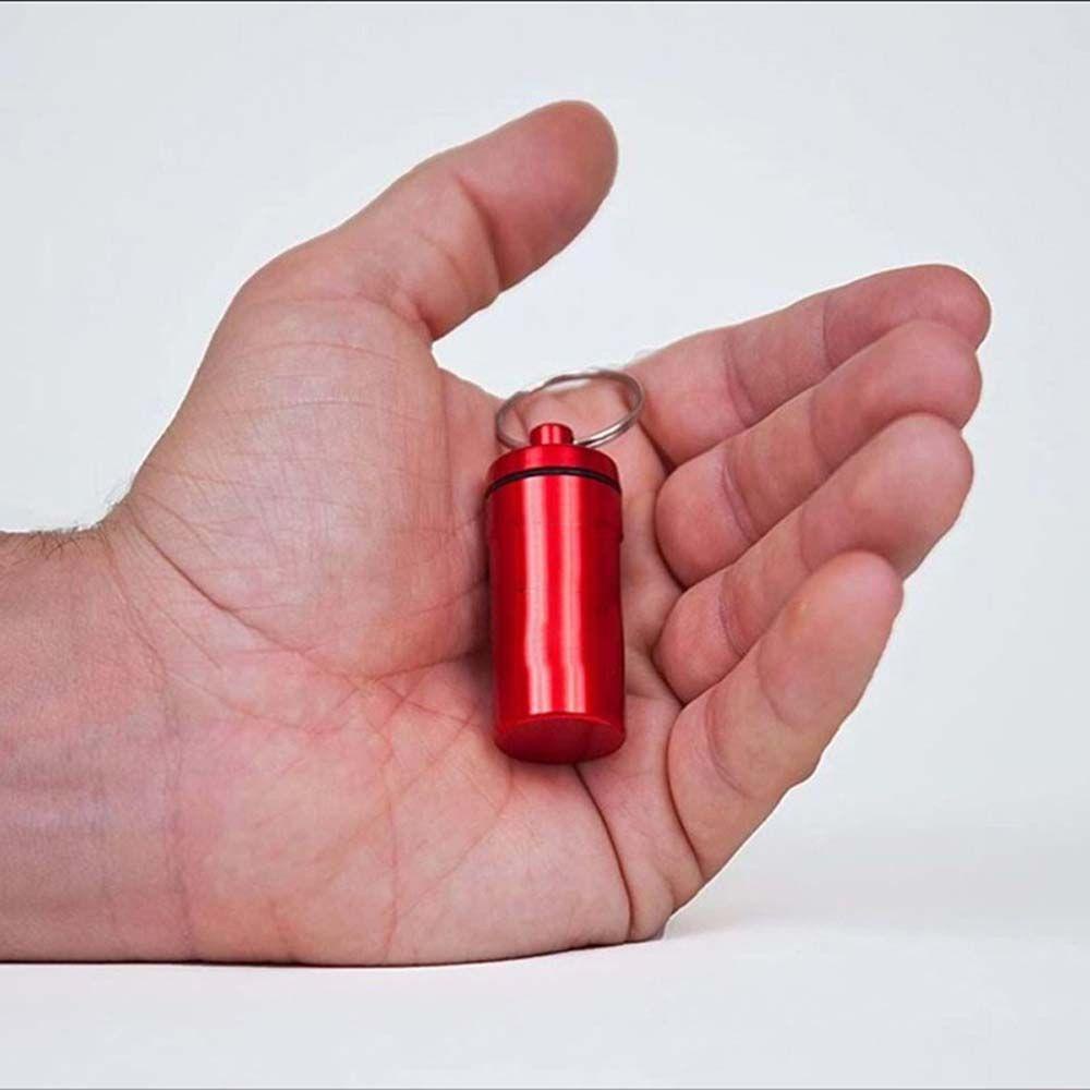 Danilo Hộp Đựng Thuốc / Móc Khóa Bằng Đồng Thau Hình Trụ Dành Cho Nữ