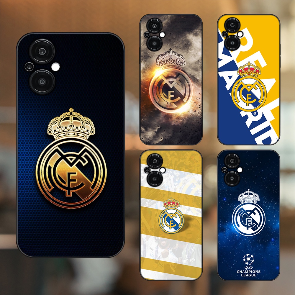 Ốp lưng Oppo Reno 8Z 5G viền đen in hình Real Madrid