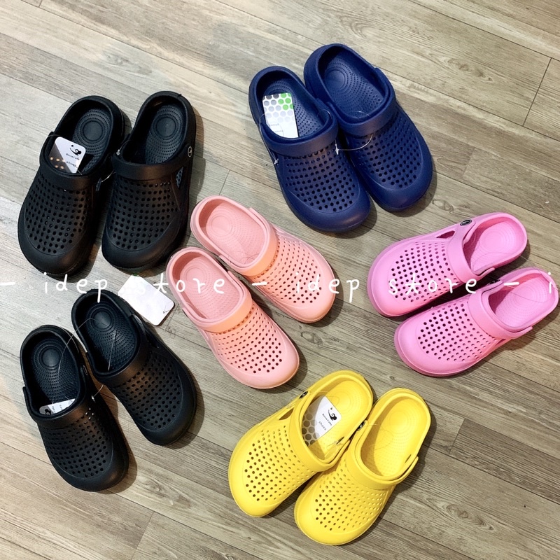 Dép crocs unisex siêu nhẹ SL017 - Dép sục lỗ bít mũi nam nữ đi mưa siêu bền | BigBuy360 - bigbuy360.vn