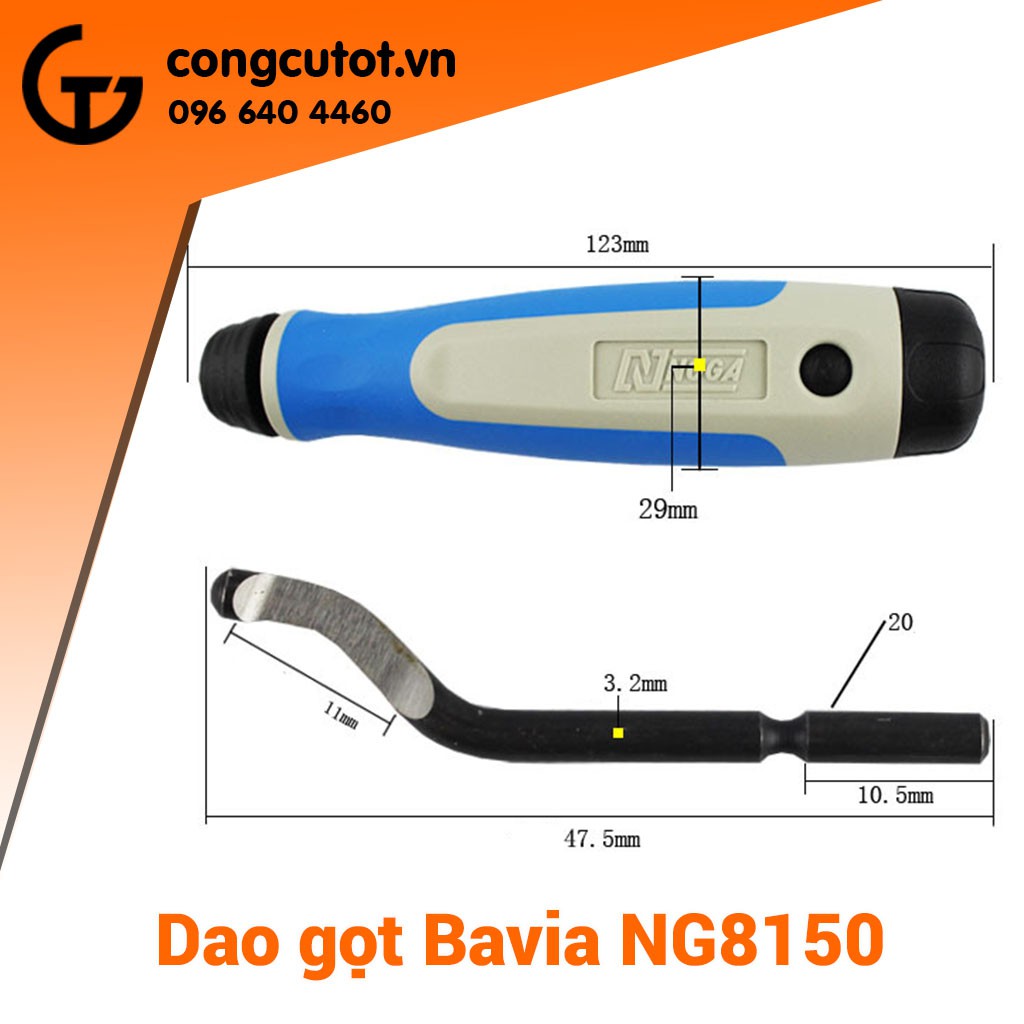 Bộ dụng cụ, dao cạo, dao gọt bavia NG8150 của Noga Isael