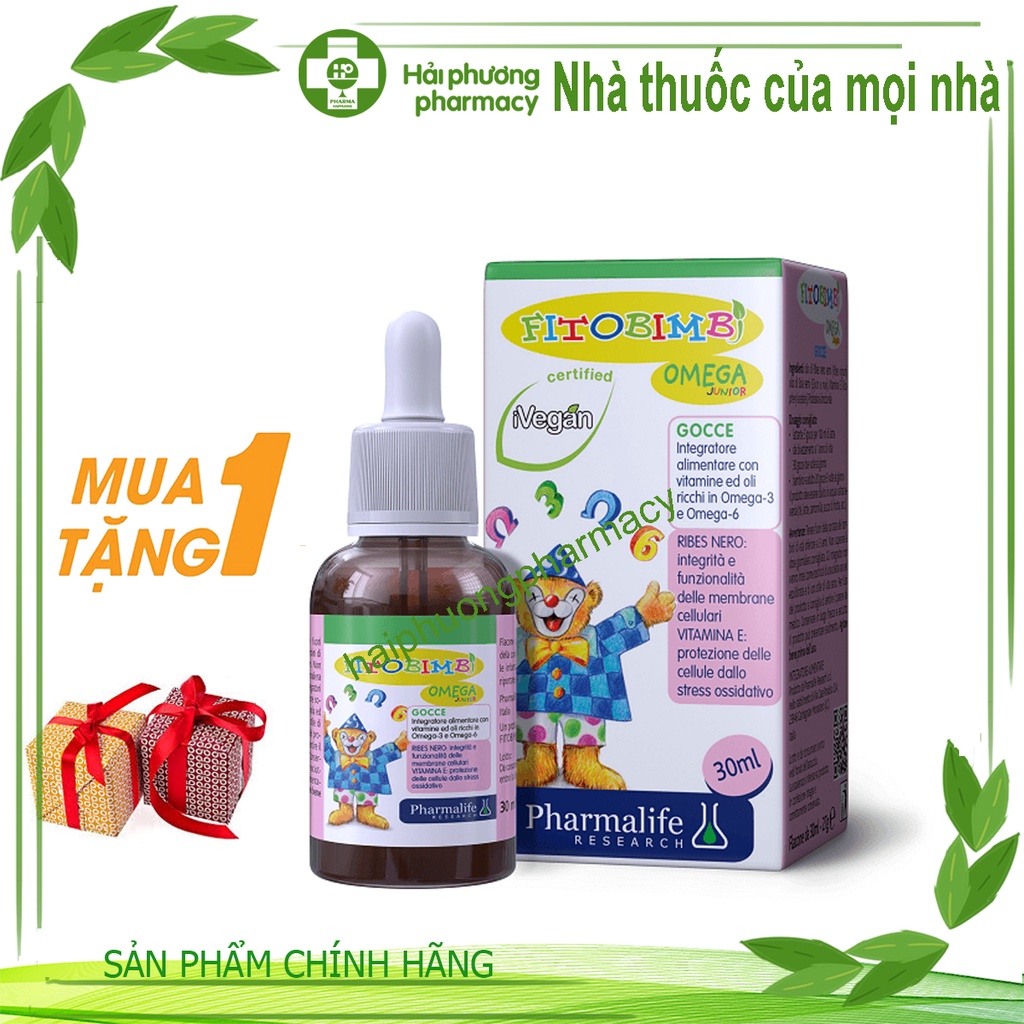 [Chính hãng ] Fitobimbi Omega Junior Bổ sung Omega 3, Omega 6 Hỗ trợ phát triển não bộ cho trẻ ( Chai 30ml)