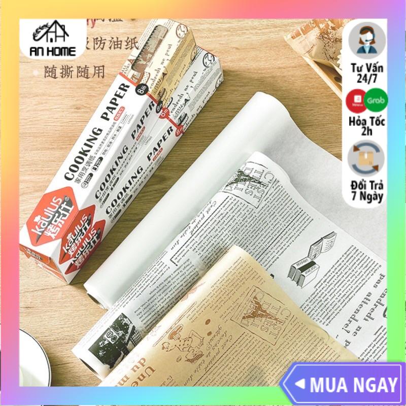 Giấy Nến Mặt Báo Thấm Dầu 2 Mặt ANHOME, Lót Nồi Chiên Không Dầu An Toàn Tiện Lợi
