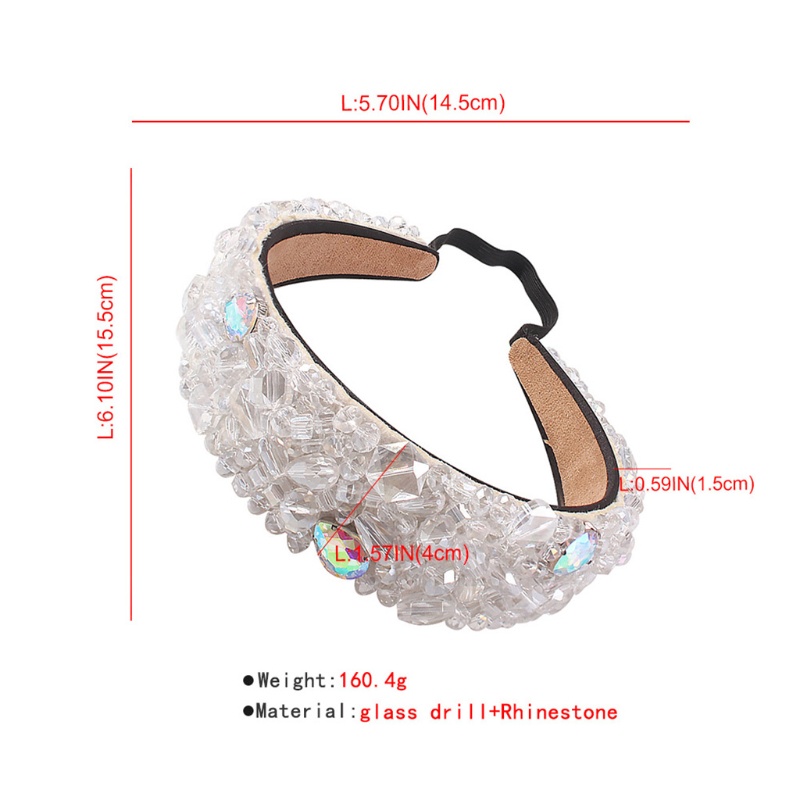 Cài Tóc Đính Hạt Thủy Tinh Trong Suốt Hình Hoa Dành Cho Cô Dâu