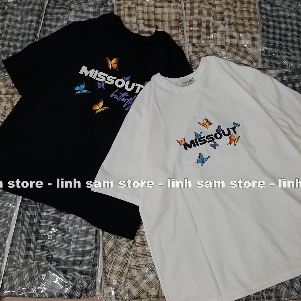 Áo thun tay lỡ nữ SAM CLO freesize phông form rộng dáng Unisex - mặc cặp, nhóm, lớp in hình BƯỚM MISSOUT BUTTERFLY | BigBuy360 - bigbuy360.vn