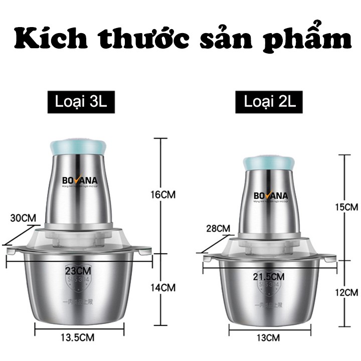 Máy xay thịt ⚡Chính Hãng ⚡ Loại 2L và 3L - Máy xay thịt đa năng, thực phẩm, trái cây, hoa quả cao cấp