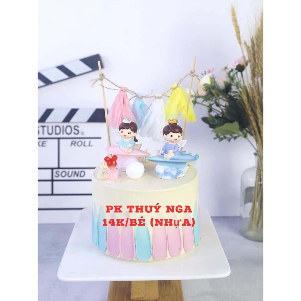 Em bé thiên thần ngồi mây (nhựa)