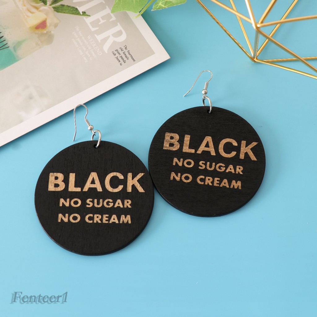 Bông Tai Kiểu Móc Hình Tròn Bằng Gỗ 1 Cái