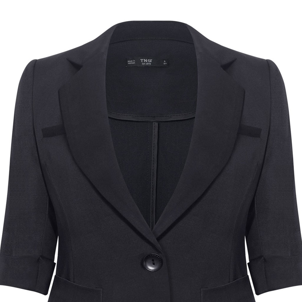 Áo vest túi tròn xanh tím than B654 NỮ TNG