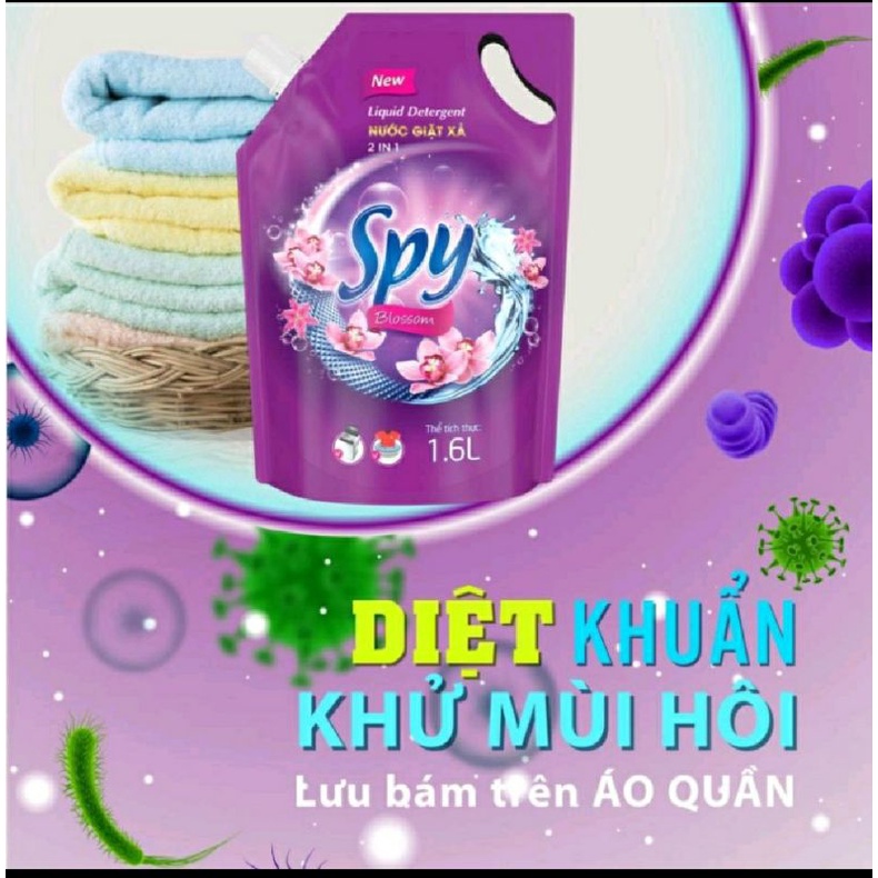 Nước giặt xả SPY Blossom 1L6 - 3,6KG - 4,6KG