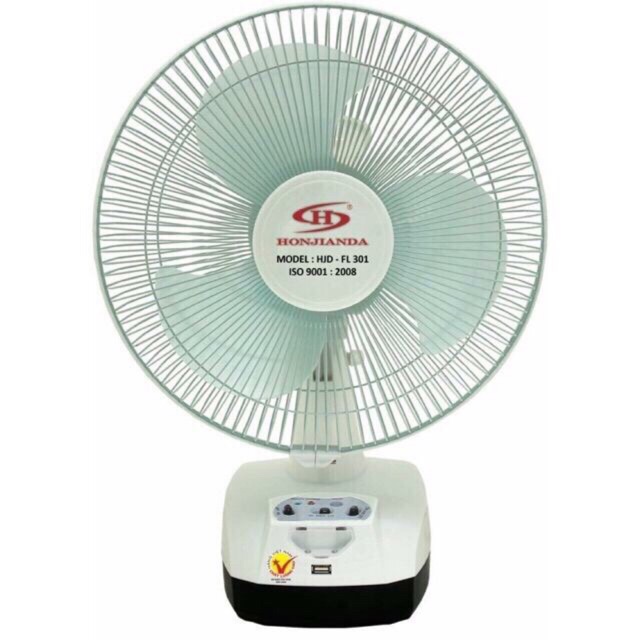 Quạt sạc tích điện có đèn Honjianda HJD - FL 301