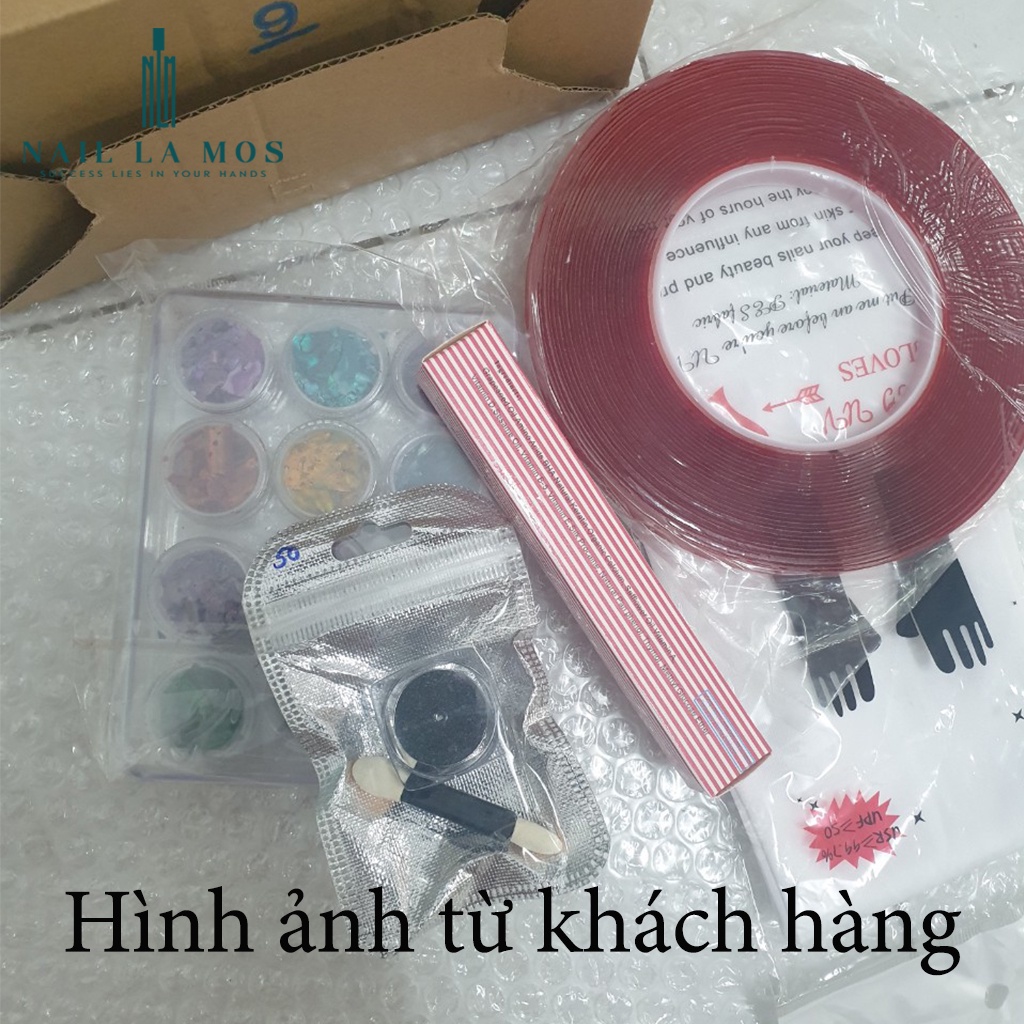 Bột tráng gương màu đen trang trí móng tay