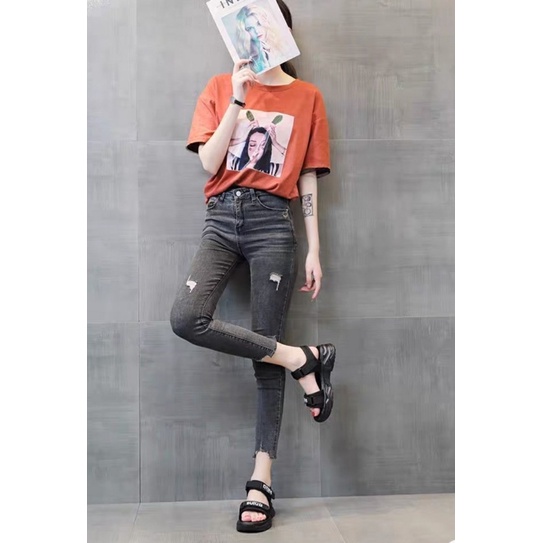 Dép sandal nữ nâng đế quai ngang thịnh hành mã HV 100