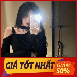 Đen Áo Croptop Tay Dài Hở Vai Quyến Rũ Thời Trang Mùa Thu Cho Nữ *21