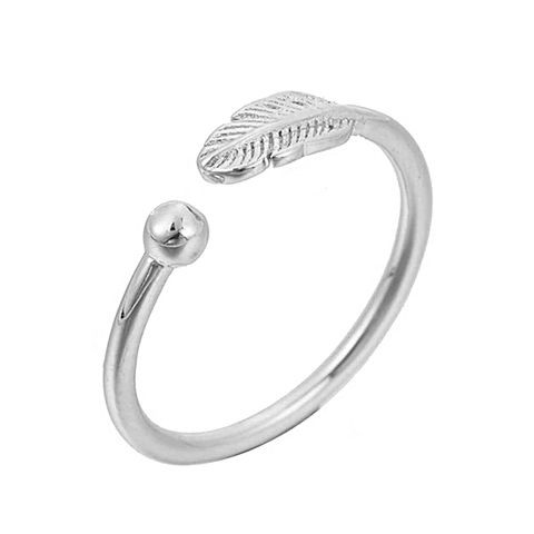 Nhẫn Bạc Ta Hình Lông Vũ Siêu Đẹp