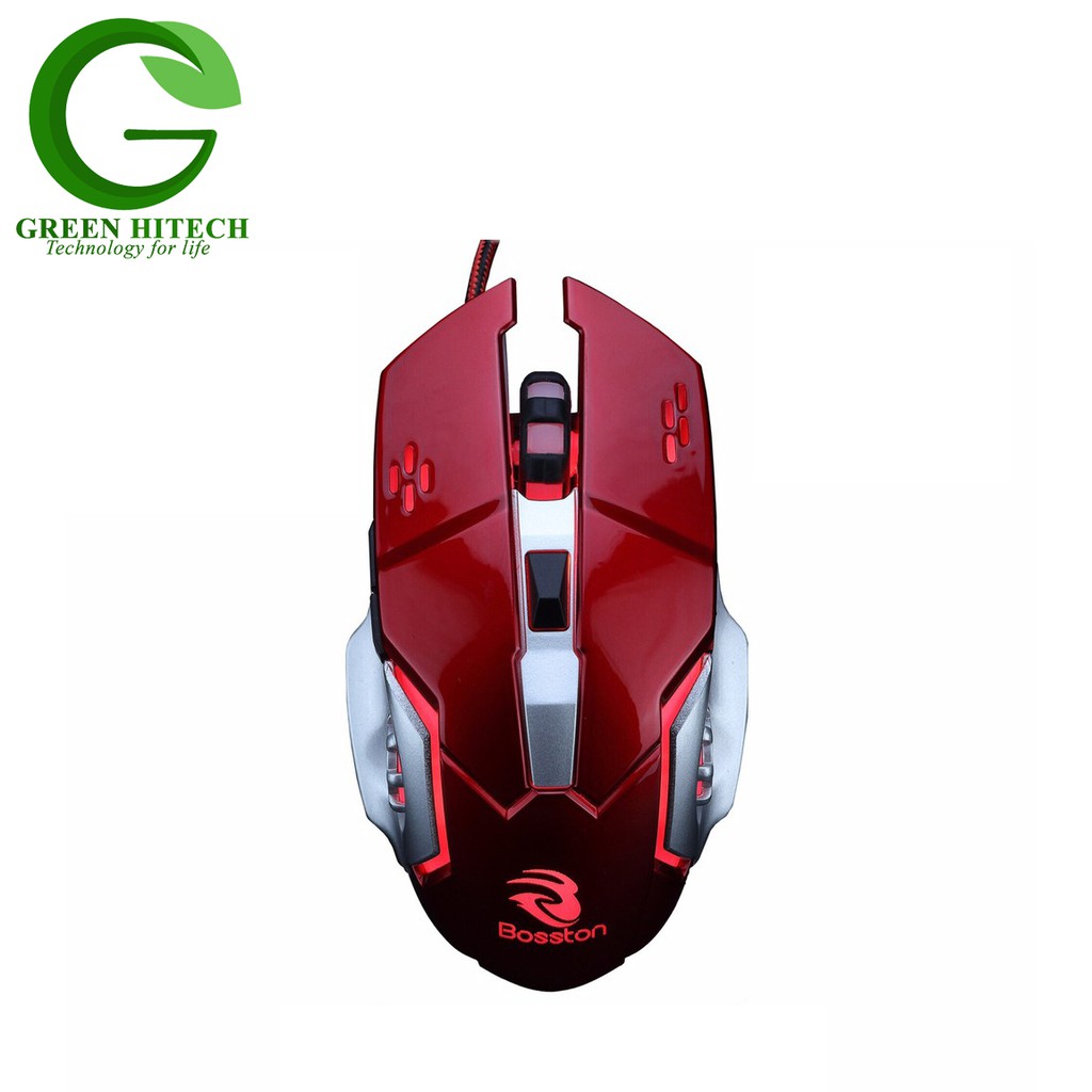 Chuột chơi game Bosston BS-12 Led Đa Màu DPI 3600 / Chính hãng BH 12 tháng