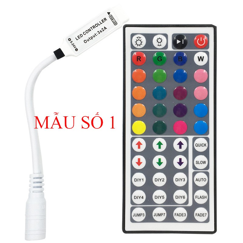 Bộ điều khiển đèn led dây RGB 5050 kèm remote hồng ngoại 44 phím LOẠI MINI VÀ HỘP NHÔM, VUI LÒNG XEM MÔ TẢ