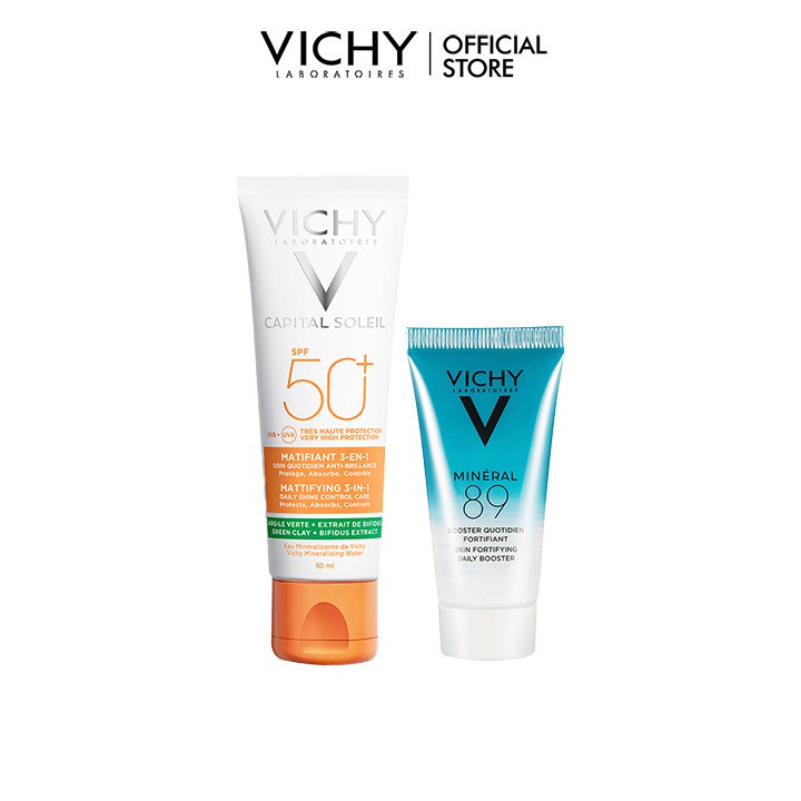 Bộ kem chống nắng chống ô nhiễm, bụi mịn và căng mượt da Vichy Capital Soleil Mattifying