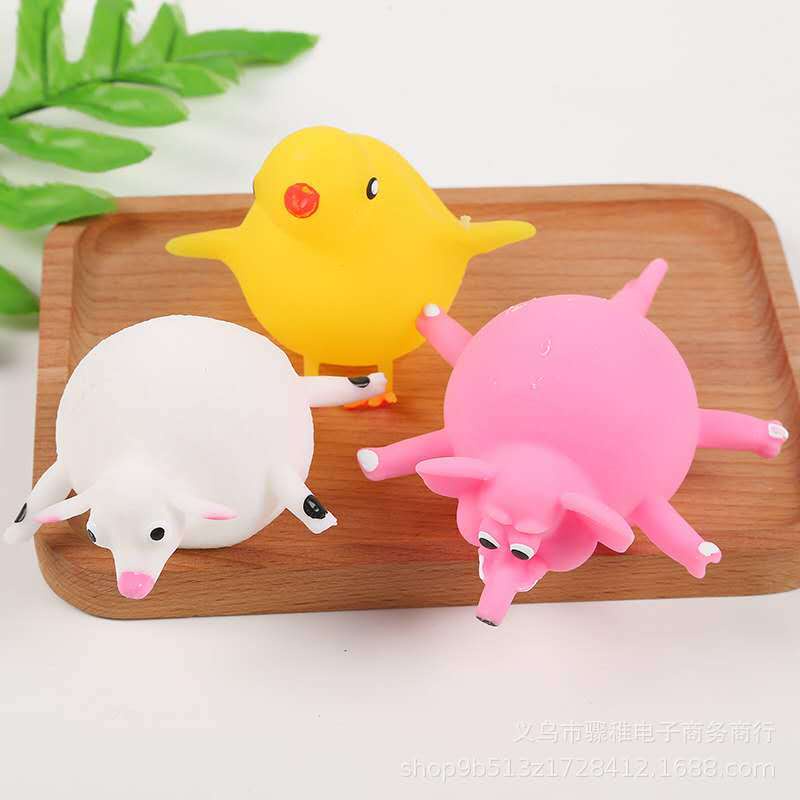 Đồ Chơi THÚ THỔI BÓNG hình khủng long gà bò nhiều mẫu giải trí mềm mịn siêu đàn hồi ngộ nghĩnh giải tỏa căng thẳng