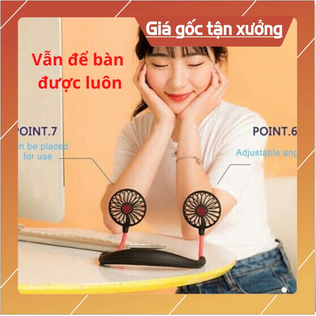 [HÀNG SẴN] Quạt Treo Cổ Mini Sạc Pin Cực Rảnh Tay Kèm Ảnh Thật | BigBuy360 - bigbuy360.vn