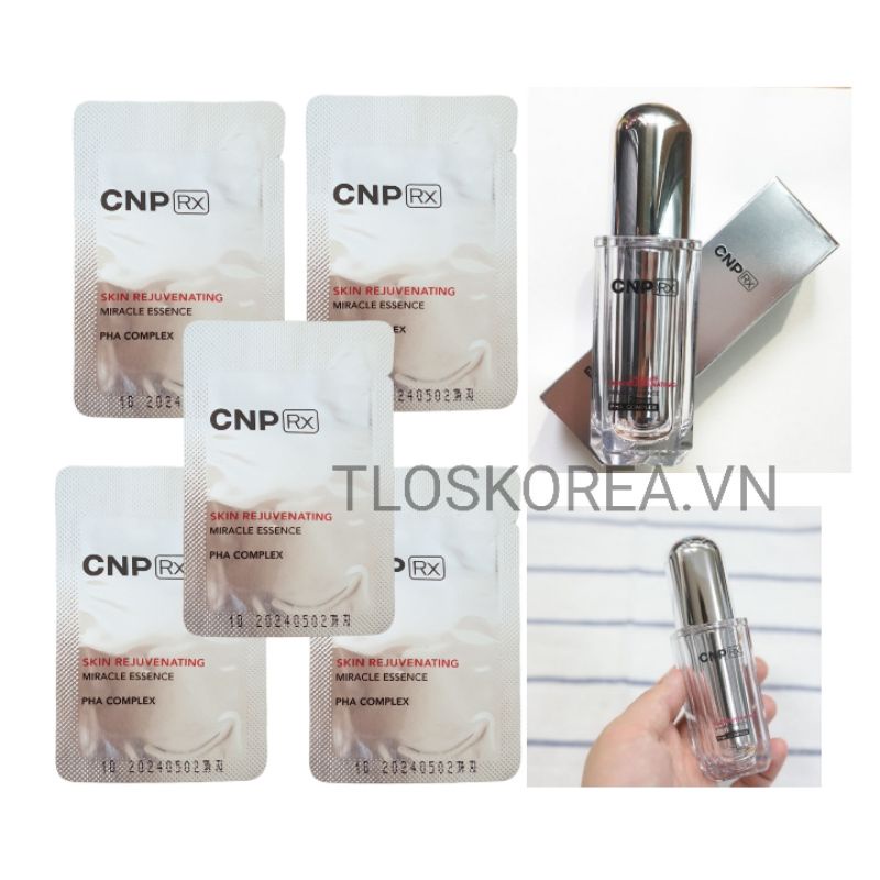 10 Gói Sample Tinh Chất Truyền Trắng Mờ Thâm Nám Tàn Nhang Cnp Rx Skin Rejuvenating Miracle Essence 1Ml