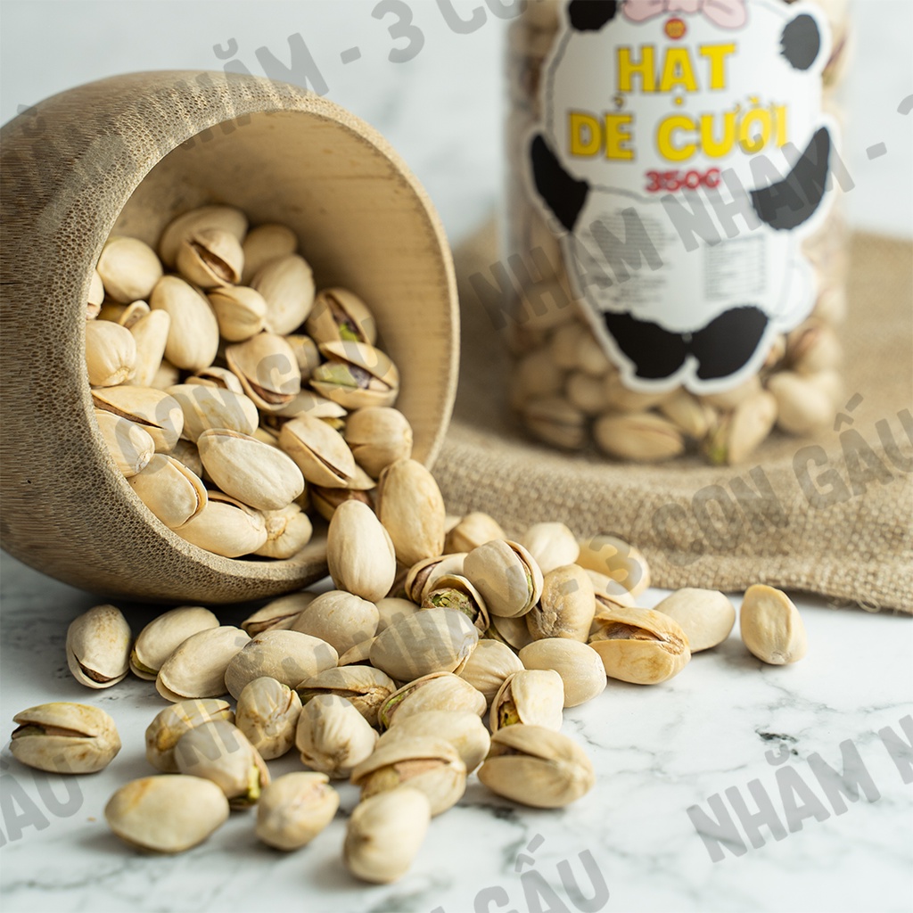 Hạt dẻ cười Mỹ 350g Nhằm Nhăm 3Con Gấu không tẩy trắng, không bị yểu Hạt dinh dưỡng