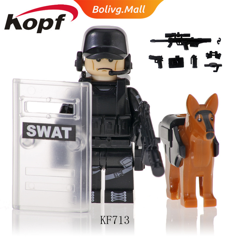 Bộ Đồ Chơi Lego Xếp Hình Cảnh Sát Kf6067 Swat Thú Vị Cho Bé