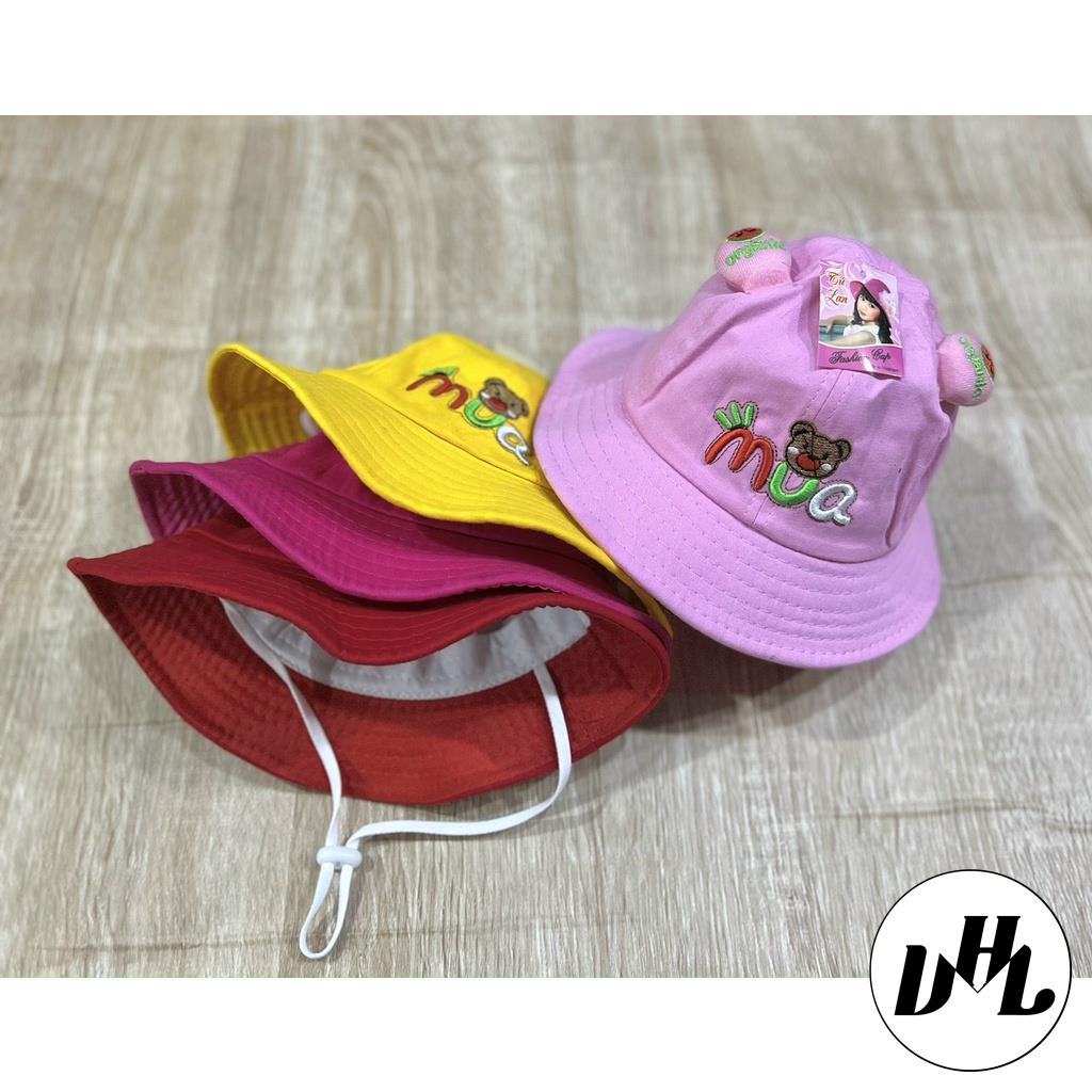 Nón cho bé (2 tuổi - 4 tuổi) , mũ trẻ em thêu MUA vải Cotton mềm êm cute (Ảnh thật)