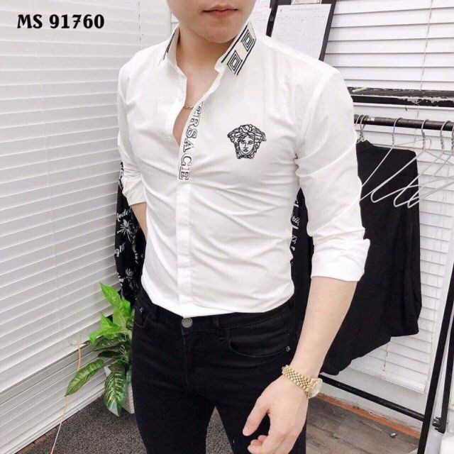 [BIG SALE] Áo sơ mi nam vesace hoạ tiết trẻ trung, năng động, cá tính