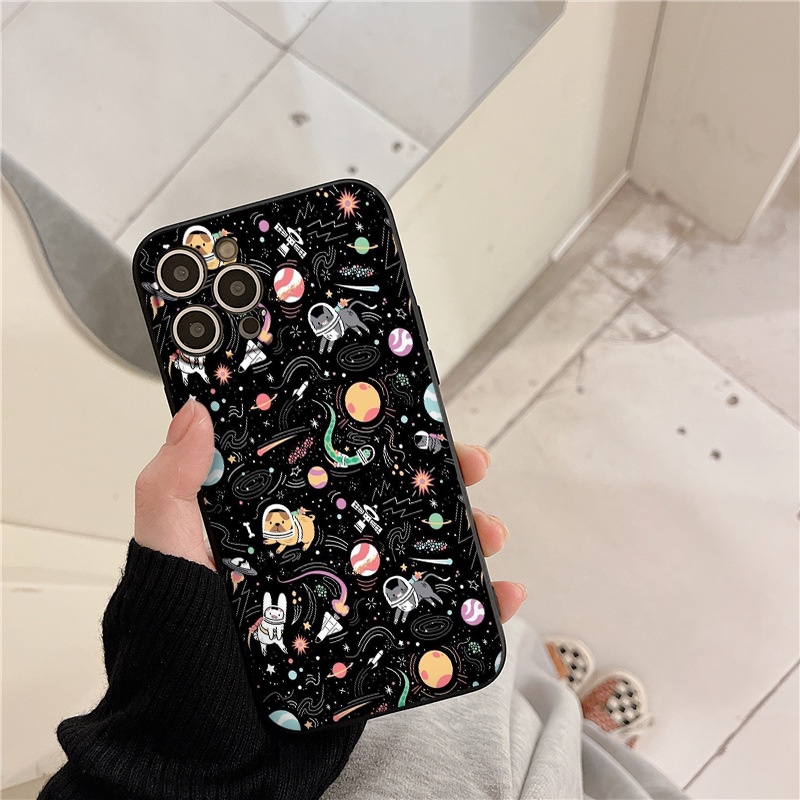 Ốp Lưng Silicon Màu Bảo Vệ CAMERA Không gian ốp iphone 12 pro /x/ 8plus/11 pro/11/12 pro max/13/promax tr1045