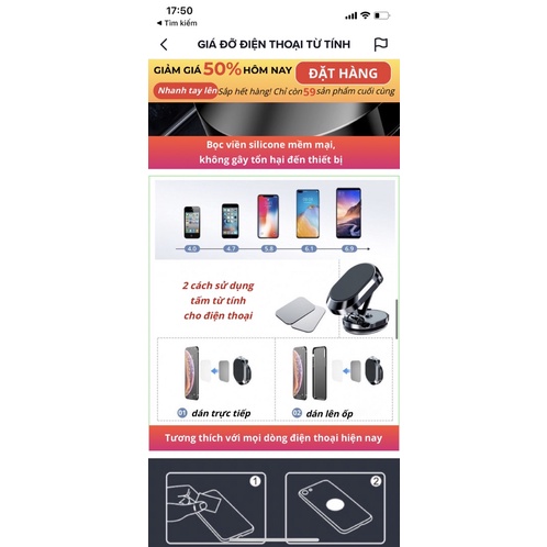 Giá Đỡ Điện Thoại MAGNETIC Hút Nam Châm Có Thể Gập Lại Cho Ô Tô Xe Con Xe Tải - giá đỡ điện thoại từ tính