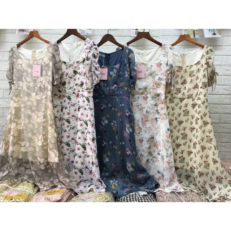 Váy,đầm voan tơ dáng dài tay bồng | BigBuy360 - bigbuy360.vn