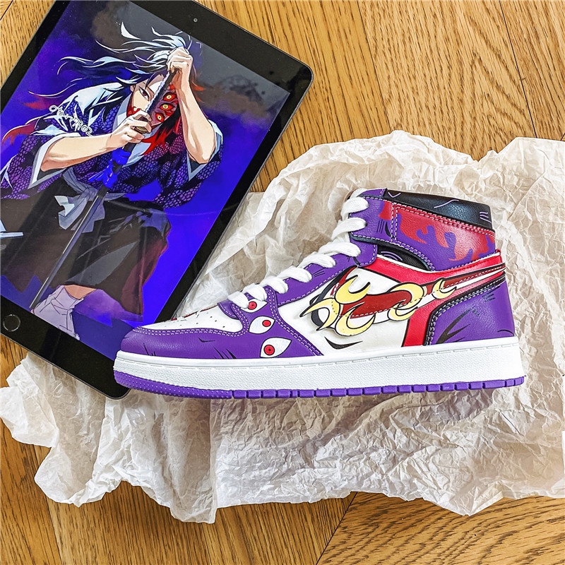 Giày Sneaker Nam Cổ Cao In Hình Anime Demon Slayer Kokushibou Thoải Mái Thời Trang Mới