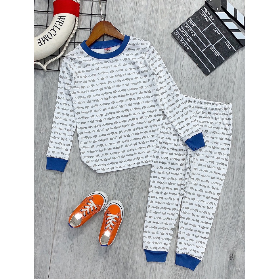 Bộ  bé trai , đồ bộ bé trai dài tay size đại thun borrip cotton VNXK Jennie kids J464