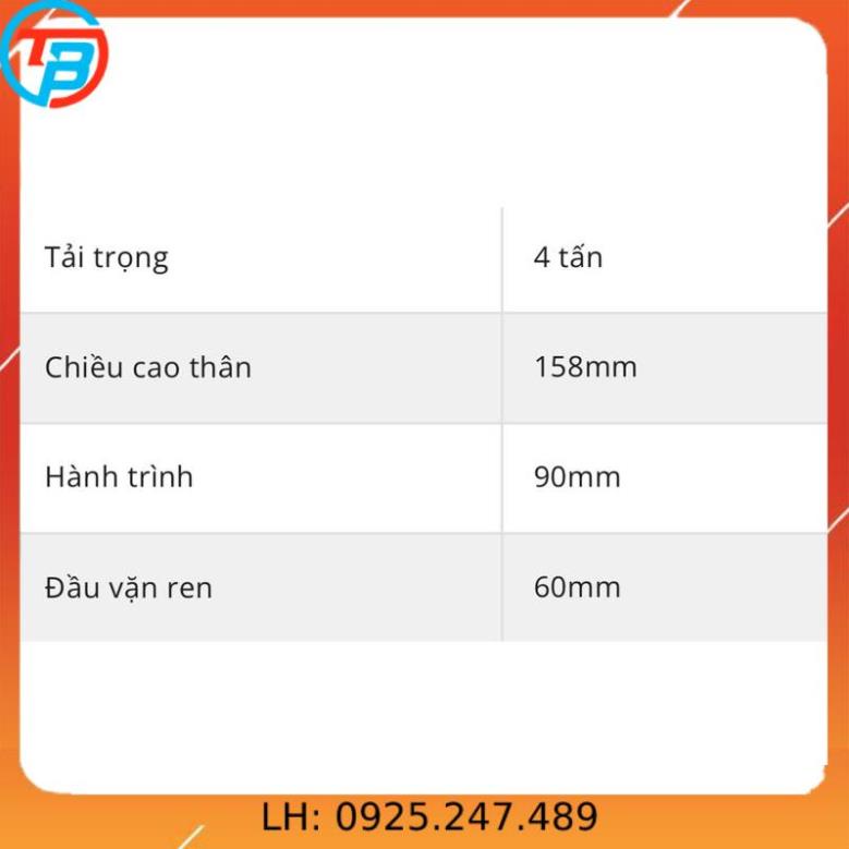Kích Thuỷ Lực Loại Tốt ( Kích Ô tô - Con Đội Thuỷ Lực ) cáp thép Thái Bình Vina