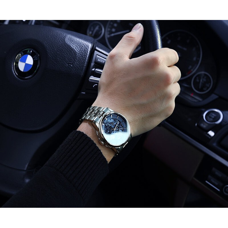 Đồng hồ nam chính hãng LORBERN IBV6022-5 Kính sapphire ,chống xước,Chống nước ,BH 24 tháng,Máy cơ (Automatic) ,dây kim l