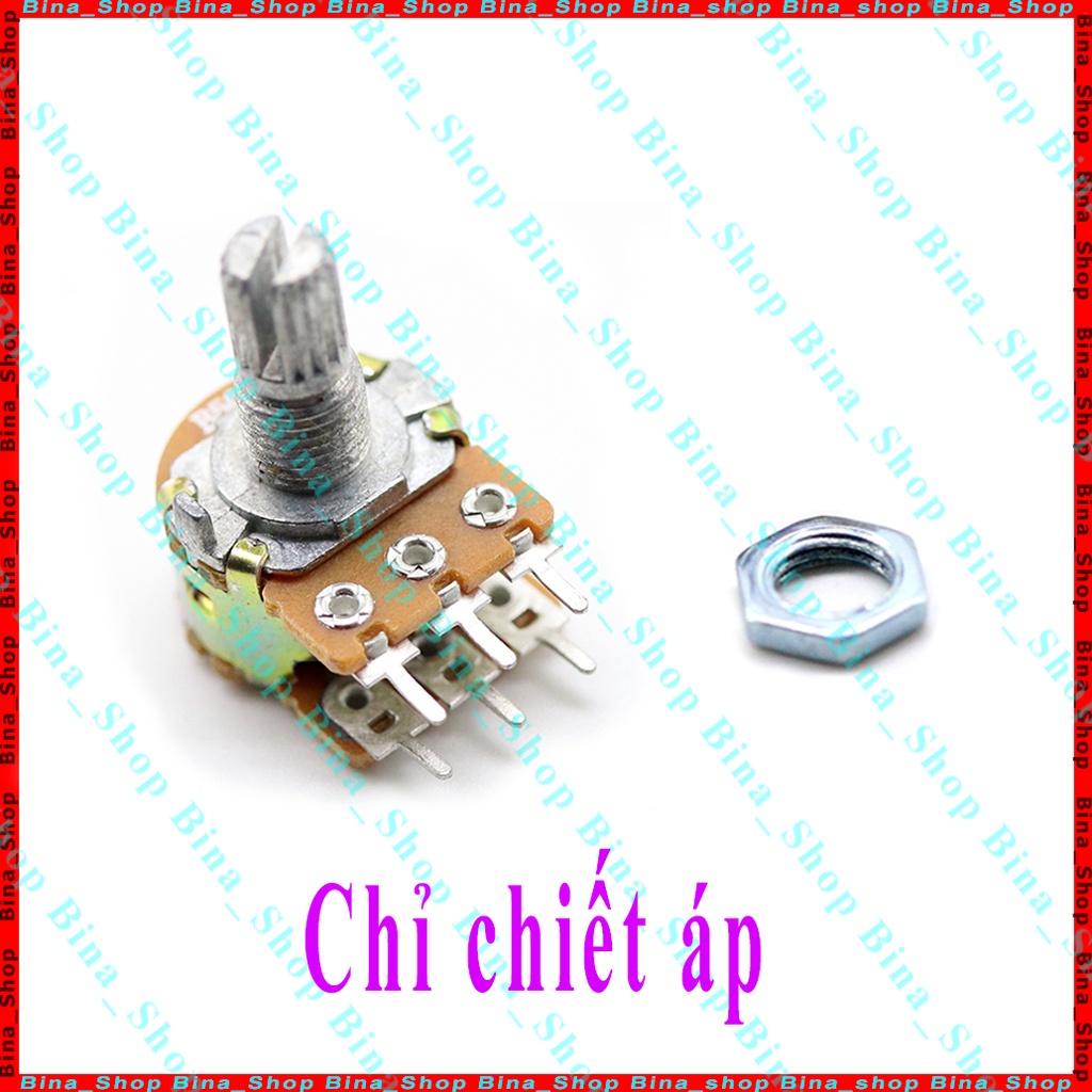 Biến trở kép WH148 1K 2K 5K 10K 20K 25K 50K 100K 250K 500K 1M Chiết áp điều chỉnh Volume (Núm nhựa mua riêng)