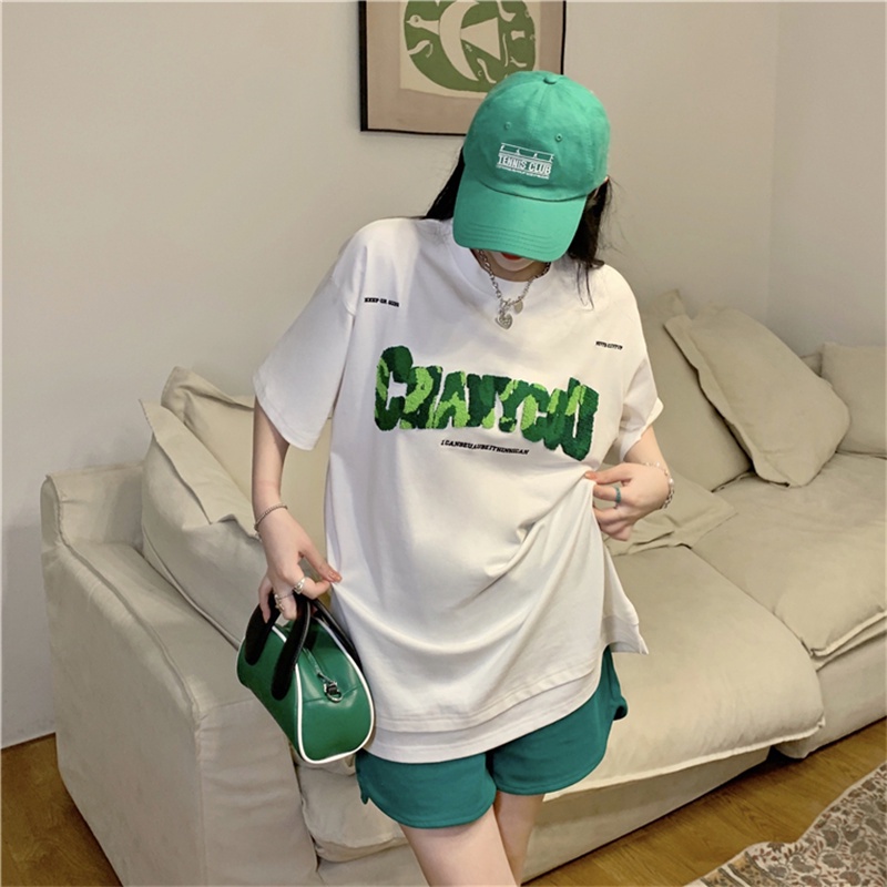 Áo Thun Nữ Ngắn Tay In Chữ Thời Trang Hàn Quốc