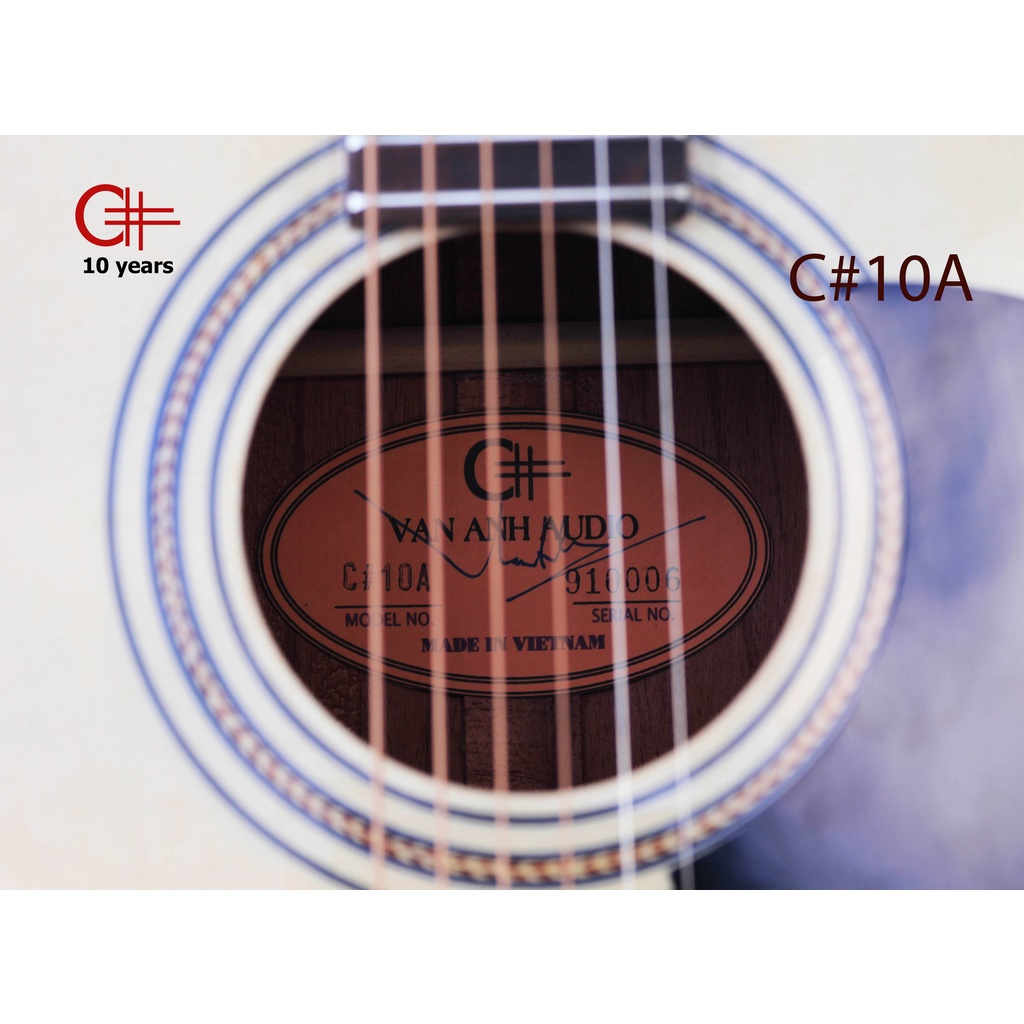 Đàn Guitar Acoustic C#10A (TẶNG BAO DA, CAPO, PHÍM GẢY)