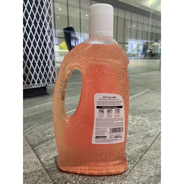 [HOT]GIFT Lau Sàn khử mùi thiên nhiên Bột Quế &amp; Chiết Xuất Yuzu 1 Lít cho Sàn/ Nền gạch/đá/gỗ luôn sáng bóng chống trơn