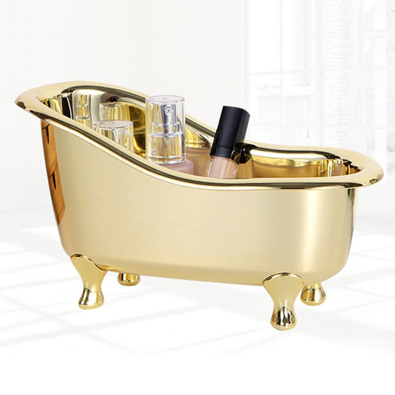 Hộp Đựng Mỹ Phẩm Hình Bồn Tắm Màu Vàng Siêu Bền Chống Biến Dạng Tiện Dụng Trang Trí Nhà Cửa / Khách Sạn