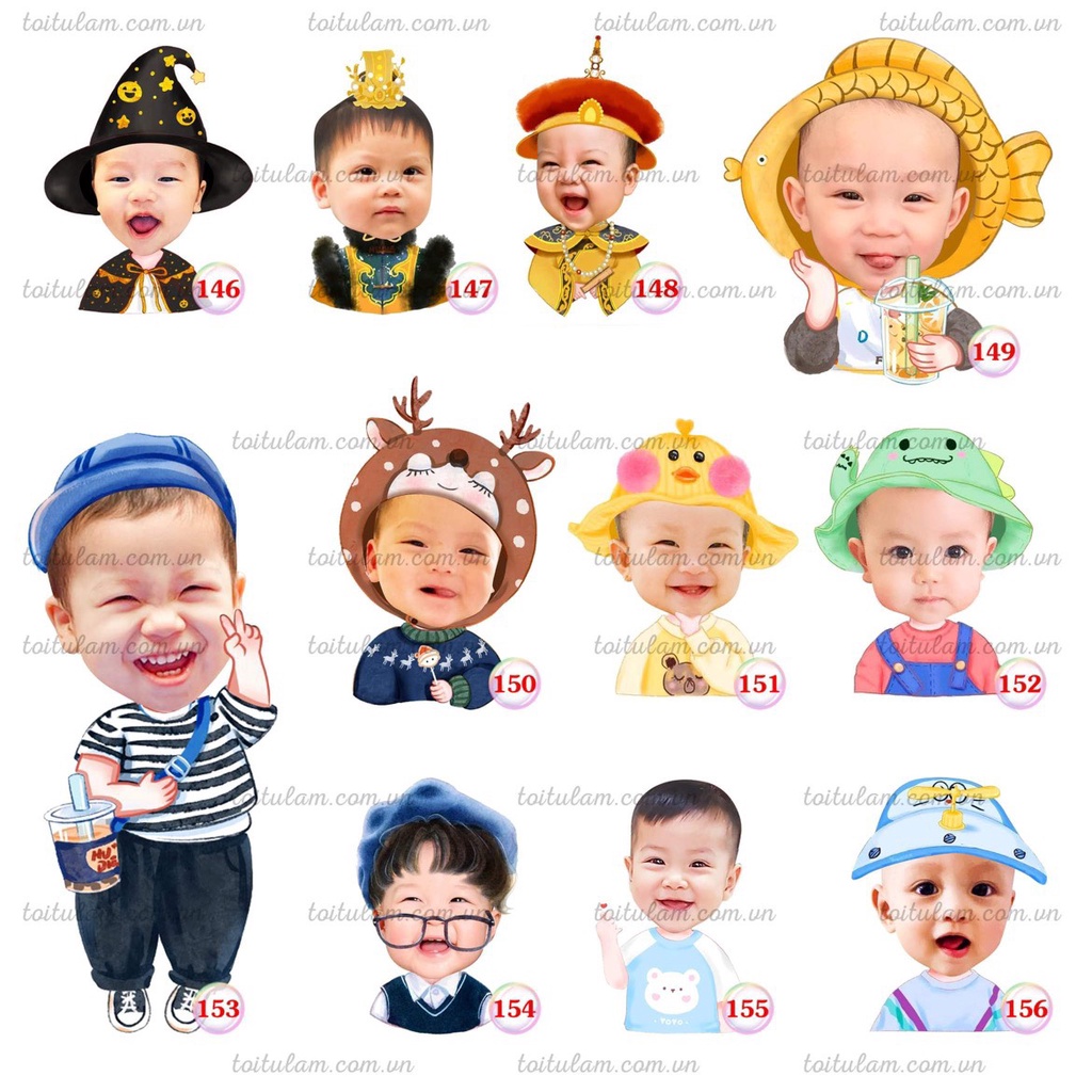 Chibi sinh nhật cho bé thiết kế theo yêu cầu phụ kiện trang trí sinh nhật 20cm-35cm - Tôi Tự Làm