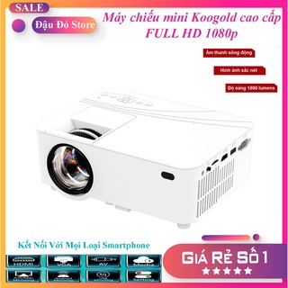 Máy Chiếu Mini Projector, Hàng chính Hãng – Máy Chiếu KOOGOLD, Kết Nối Wifi, Độ Phân Dải Cao, Bảo Hành Toàn Quốc