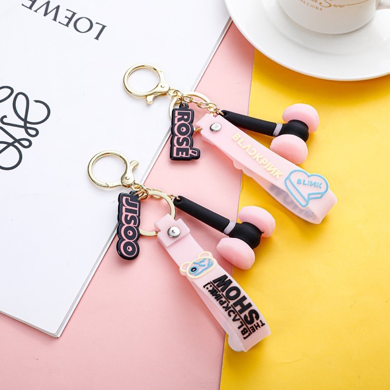 Móc khoá dây Lightstick Hắc Hường Blackpink