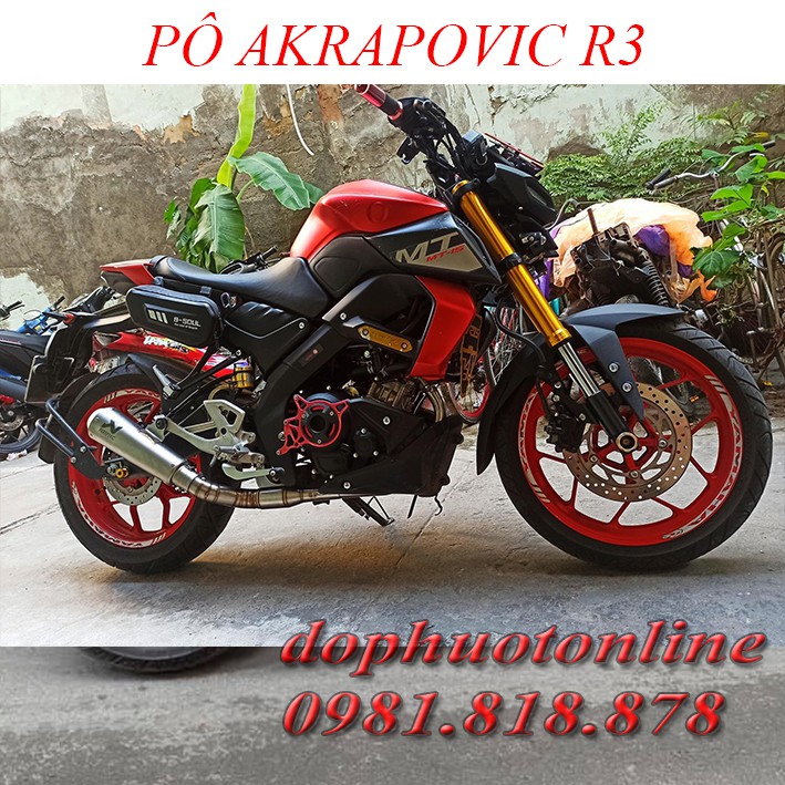 Pô Akrapovic R3 - MẪU MỚI <DPOL>