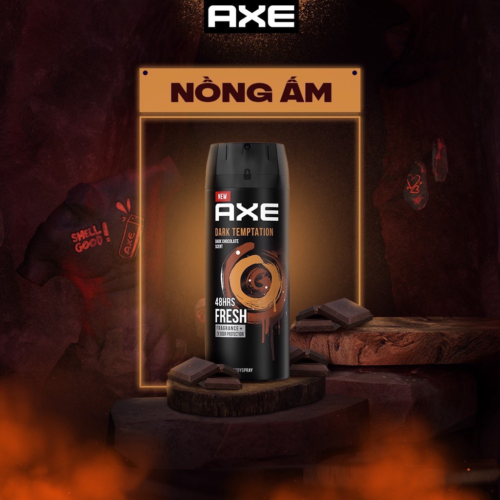 Xịt Khử Mùi Cơ Thể Axe Body Spray for Men ngăn mùi cơ thể, hương thơm sang trọng